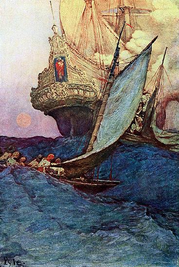 Howard Pyle An Attack on a Galleon china oil painting image